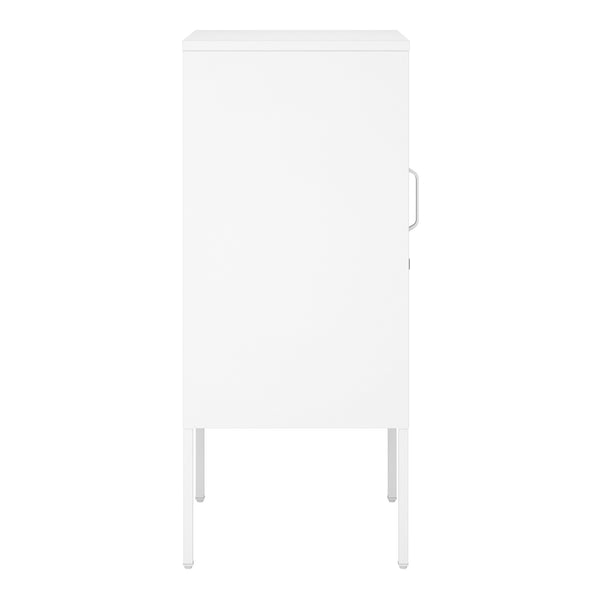 Comodino Hausjärvi 82x35x35 cm Maniglia porta a sinistra Acciaio [en.casa]