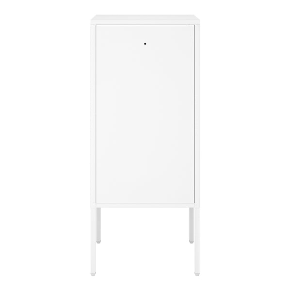 Comodino Hausjärvi 82x35x35 cm Maniglia porta a sinistra Acciaio [en.casa]