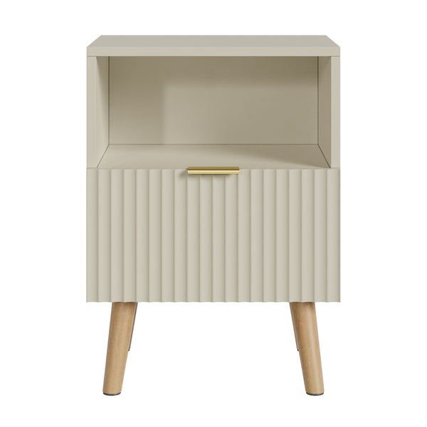 Comodino con Cassetto e Vano Aperto in Set o Singolare [en.casa] 