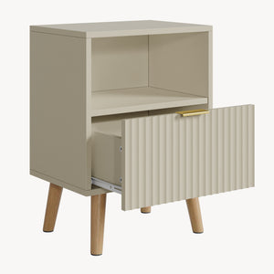 Comodino con Cassetto e Vano Aperto in Set o Singolare [en.casa] 