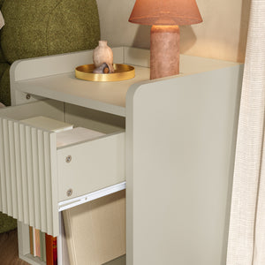 Comodino Nand con Cassetto e Vano Aperto 55x49x39 [en.casa] 