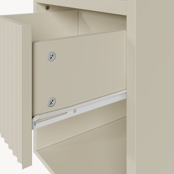 Comodino Nand con Cassetto e Vano Aperto 55x49x39 [en.casa] 