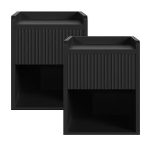 Comodino Nand con Cassetto e Vano Aperto 55x49x39 [en.casa] 