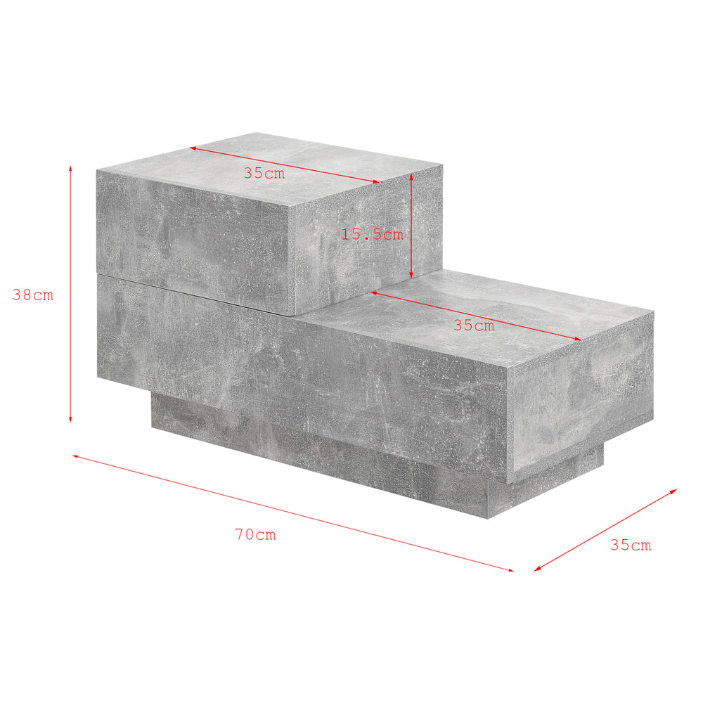 Tavolino Sebokeng Sinistra 38x70x35 cm in diversi colori en.casa - premiumXL