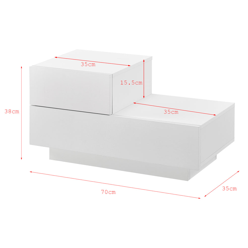Tavolino Sebokeng Sinistra 38x70x35 cm in diversi colori en.casa - premiumXL