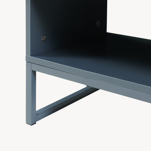 Mobile lavabo 'Svanes' 70 x 60 x 30 cm Frontale in bambù Struttura metallica grigio scuro/naturale