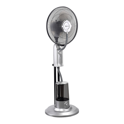 Ventilatore a Piantana con Nebulizzatore Regolabile - 3 Velocitá, Modalitá Oscillazione, Testa Inclinabile - Motore 75W Timer a 60 min. - Vari Colori