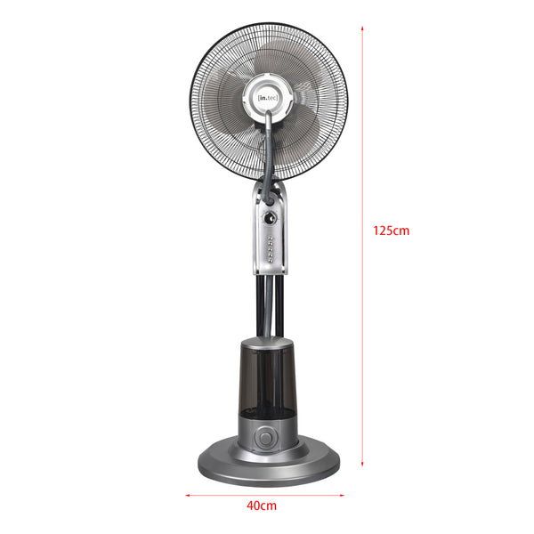 Ventilatore a Piantana con Nebulizzatore Regolabile - 3 Velocitá, Modalitá Oscillazione, Testa Inclinabile - Motore 75W Timer a 60 min. - Vari Colori