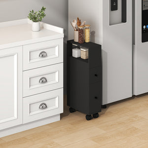 Mobile da Bagno Broreynna a Rotelle con 2 Cassetti 66 x 15 x 33 cm [en.casa]