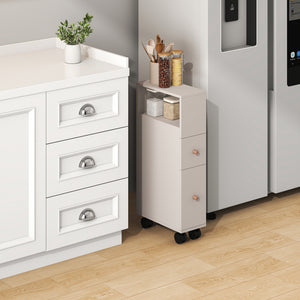 Mobile da Bagno Broreynna a Rotelle con 2 Cassetti 66 x 15 x 33 cm [en.casa]