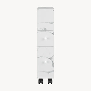 Mobile da Bagno Broreynna a Rotelle con 2 Cassetti 66 x 15 x 33 cm [en.casa]
