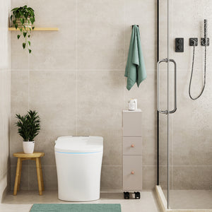 Mobile da Bagno Broreynna a Rotelle con 2 Cassetti 66 x 15 x 33 cm [en.casa]
