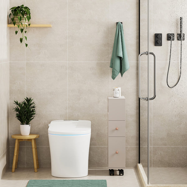 Mobile da Bagno Broreynna a Rotelle con 2 Cassetti 66 x 15 x 33 cm [en.casa]
