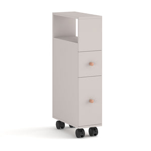 Mobile da Bagno Broreynna a Rotelle con 2 Cassetti 66 x 15 x 33 cm [en.casa]