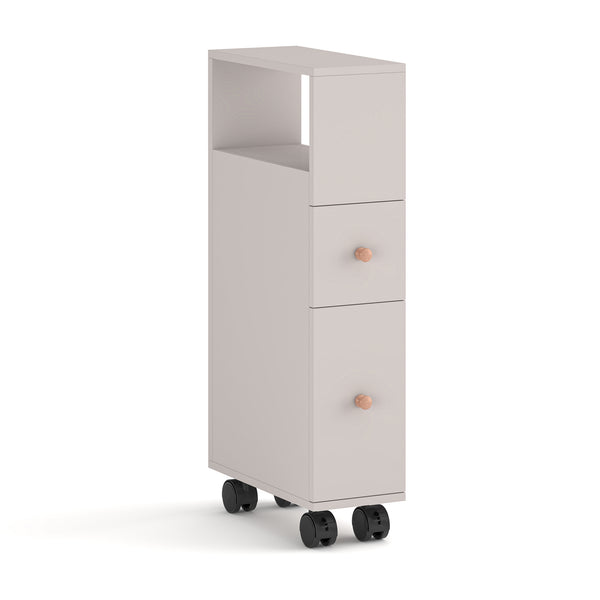Mobile da Bagno Broreynna a Rotelle con 2 Cassetti 66 x 15 x 33 cm [en.casa]