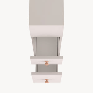 Mobile da Bagno Broreynna a Rotelle con 2 Cassetti 66 x 15 x 33 cm [en.casa]
