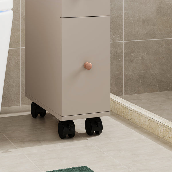 Mobile da Bagno Broreynna a Rotelle con 2 Cassetti 66 x 15 x 33 cm [en.casa]