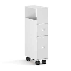 Mobile da Bagno Broreynna a Rotelle con 2 Cassetti 66 x 15 x 33 cm [en.casa]