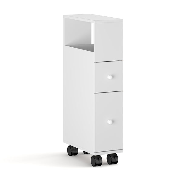 Mobile da Bagno Broreynna a Rotelle con 2 Cassetti 66 x 15 x 33 cm [en.casa]