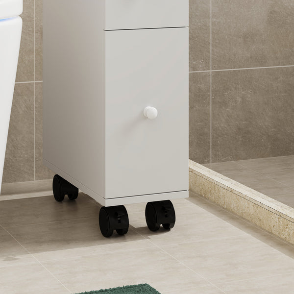 Mobile da Bagno Broreynna a Rotelle con 2 Cassetti 66 x 15 x 33 cm [en.casa]