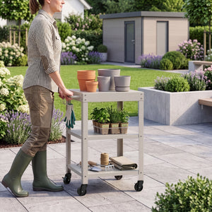 Carrello Portavivande Bolognano di Servizio a 3 Ripiani 81x50x50 cm - casa.pro