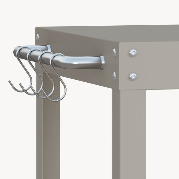 Carrello Portavivande Bolognano di Servizio a 3 Ripiani 81x50x50 cm - casa.pro