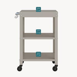 Carrello Portavivande Bolognano di Servizio a 3 Ripiani 81x50x50 cm - casa.pro