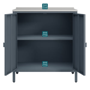 Armadietto da Giardino Bolognano 92 x 80 x 50 cm Acciaio casa.pro
