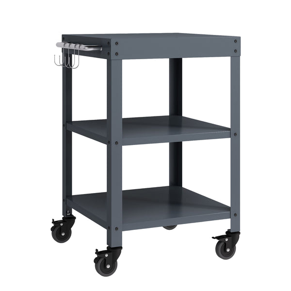 Carrello Portavivande Bolognano di Servizio a 3 Ripiani 81x50x50 cm - casa.pro