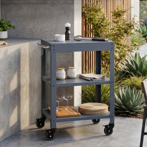 Carrello Portavivande Bolognano di Servizio a 3 Ripiani 81x50x50 cm - casa.pro