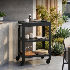 Carrello Portavivande Bolognano di Servizio a 3 Ripiani 81x50x50 cm - casa.pro