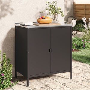 Armadietto da Giardino Bolognano 92 x 80 x 50 cm Acciaio casa.pro