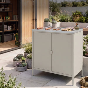 Armadietto da Giardino Bolognano 92 x 80 x 50 cm Acciaio casa.pro