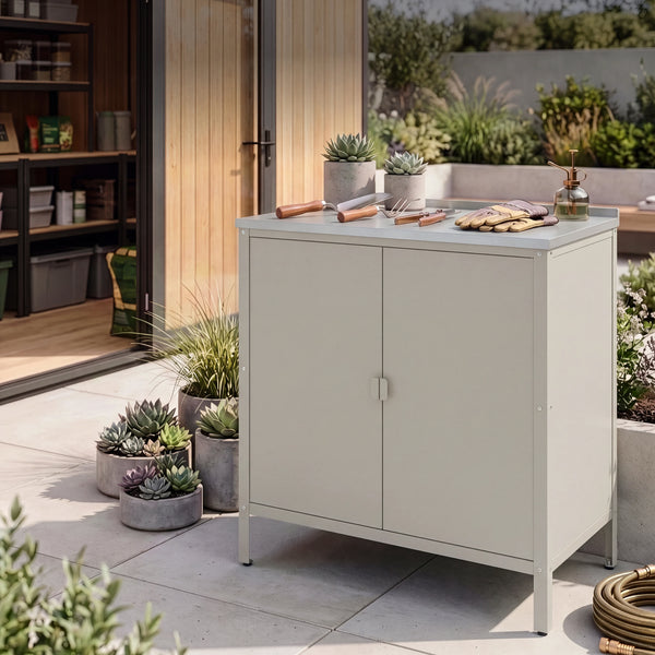 Armadietto da Giardino Bolognano 92 x 80 x 50 cm Acciaio casa.pro