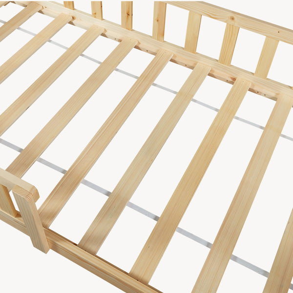 Letto Casetta Hesel per Cameretta con Sponda Stile Montessori in Legno di Pino [en.casa]