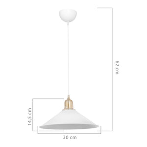 Lampada a Sospensione 'Hinckley' con Paralume a Cono - Vari Colori [lux.pro]