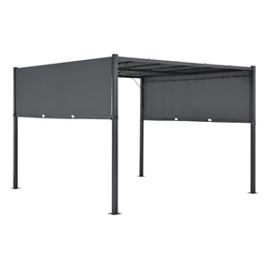 Gazebo da Giardino/Terrazza con Luci a LED Pergolato con Copertura in Tessuto e Struttura in Acciaio - Vari Colori e Misure