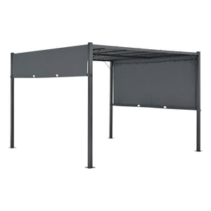 Gazebo da Giardino/Terrazza con Luci a LED Pergolato con Copertura in Tessuto e Struttura in Acciaio - Vari Colori e Misure