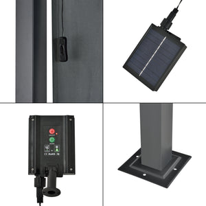 Gazebo da Giardino/Terrazza con Luci a LED Pergolato con Copertura in Tessuto e Struttura in Acciaio - Vari Colori e Misure