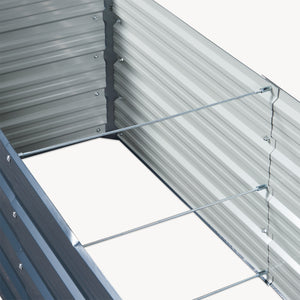 Aiuola Alta da Giardino 'Nijmegen' in Acciaio Fioriera con Divisore - Antracite [en.casa]