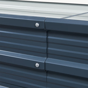 Aiuola Alta da Giardino 'Nijmegen' in Acciaio Fioriera con Divisore - Antracite [en.casa]