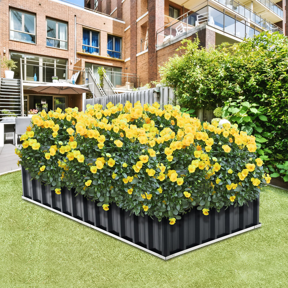 Aiuola Zevenaar acciaio grigio antracite in varie dimensioni [en.casa] - premiumXL