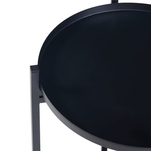 Portavasi Tuusula con Sottovasi Portapiante in Metallo Nero - Vari modelli [en.casa] 