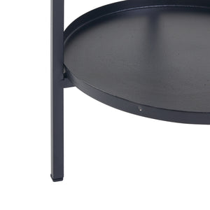 Portavasi Tuusula con Sottovasi Portapiante in Metallo Nero - Vari modelli [en.casa] 