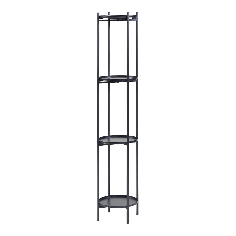 Portavasi Tuusula con Sottovasi Portapiante in Metallo Nero - Vari modelli [en.casa] 