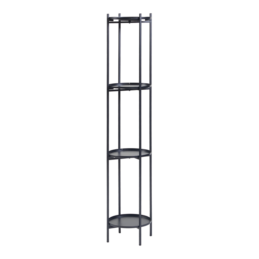 Portavasi Tuusula con Sottovasi Portapiante in Metallo Nero - Vari modelli [en.casa] 