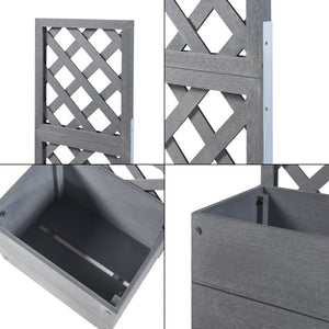 Fioriera con traliccio Amstelveen Grigio [en.casa]