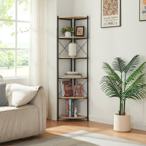 Pflanzregal Ulfborg 6 Ablagen 160x30x30 cm Schwarz/Eicheoptik [en.casa] - premiumXL