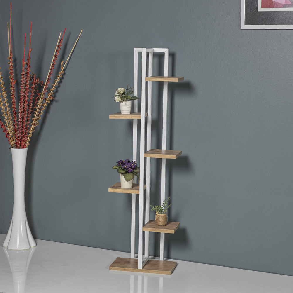 Scaffale per piante Tohmajärvi metallo 120x34x21cm in diversi colori [en.casa] - premiumXL