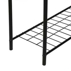 Scaffale Portapiante 'Alkmaar' Mobile Espositore in Metallo Nero con Ripiani Reticolati Portafiori Portavasi - Vari Misure [en.casa] 